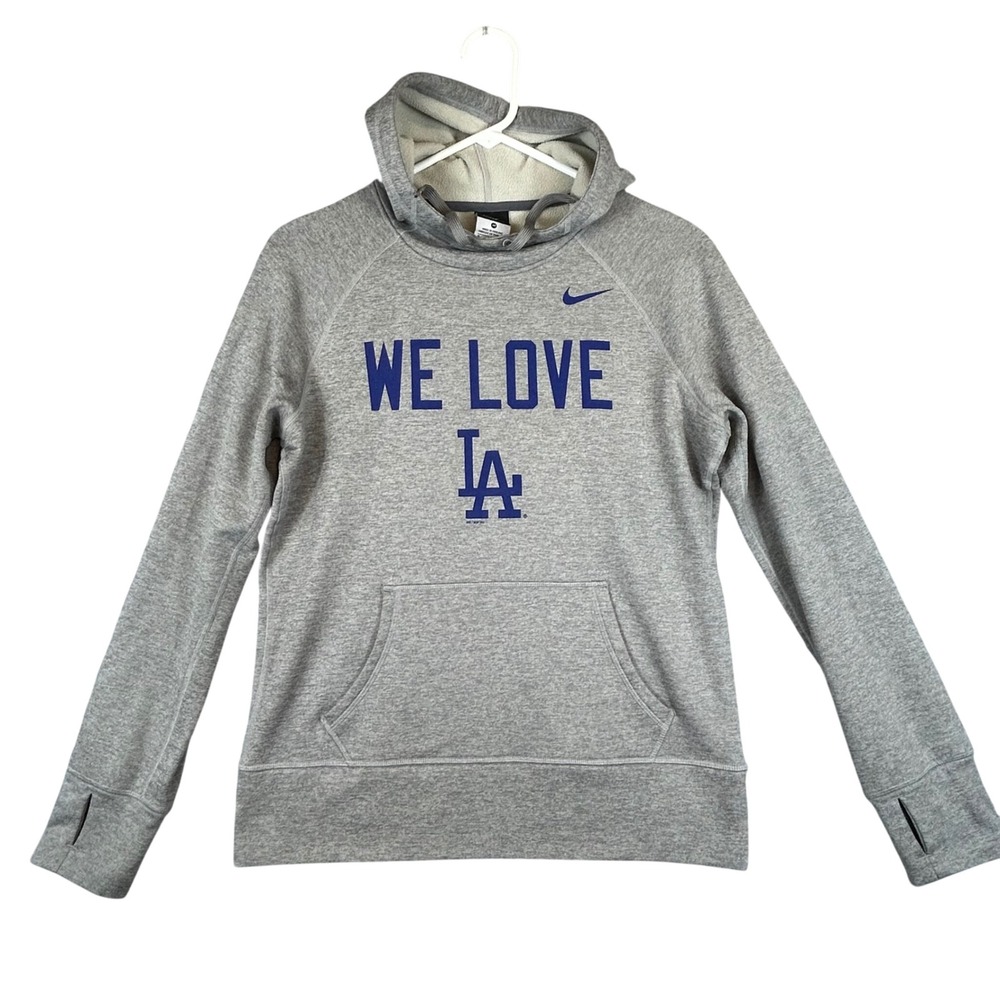 Nike LA Dodgers We Love LA Therma-FIT Gray Hoodie Mens Medium 32737X-06G